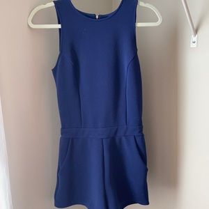 One Clothing | Navy Stretch ZipBack Romper | Small